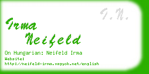 irma neifeld business card